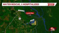 One person hospitalized after being rescued near Lock One in Pearl River