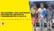 chapinero: tres capturados por robo de cableado en transmilenio