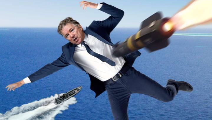 Rand Paul Heroically Dives In Front Of Hellfire Missile Before It Can Hit Venezuelan Drug Boat