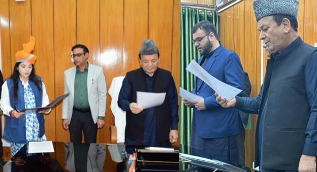 Speaker Administers Oath to Two Newly Elected J&K MLAs