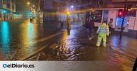 Avilés amanece con calles anegadas, bajos inundados y carreteras cortadas por una fuerte tromba de agua