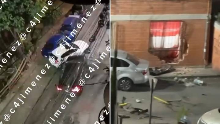 Hombre choca su camioneta contra varios autos en la Cuauhtémoc; habría golpeado el de su ex pa...