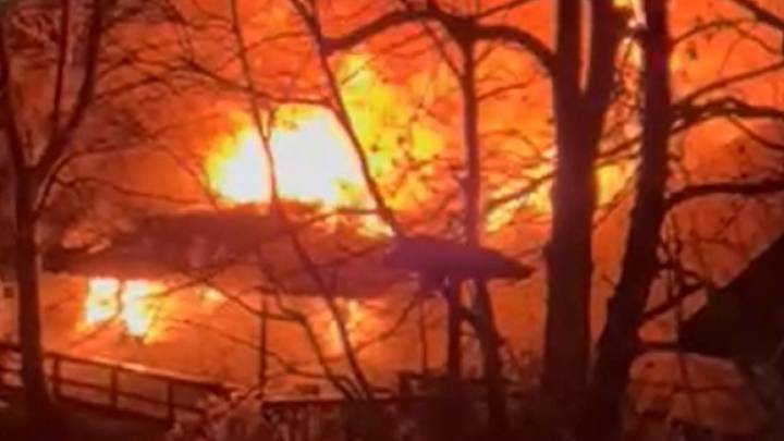Flames tear through Northampton County wedding venue