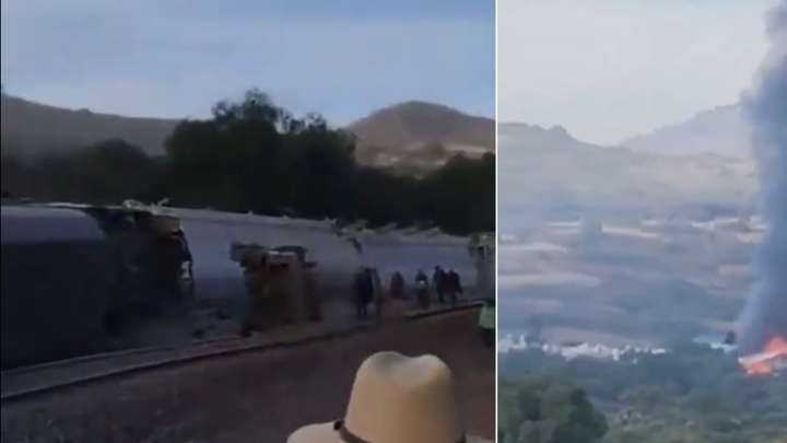 Video | Tren que transportaba alcohol etílico y combustible se descarrila y explota en Tepetitlán, México: esto es lo que se sabe