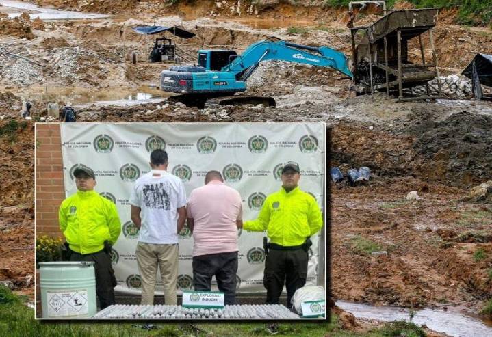 Golpe a la minería ilegal: Policía incautó 500 kilos de cianuro y más de 200 barras de explosivos del Clan del Golfo en Antioquia