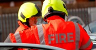 Firefighters battle blaze at house on residential street in Ashford