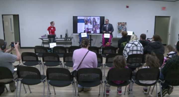 Children with disabilities receive adaptive mobility items