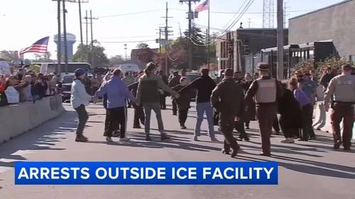 ICE Chicago news: Group of 14 'suburban moms' arrested at Broadview protest today against immigration enforcement