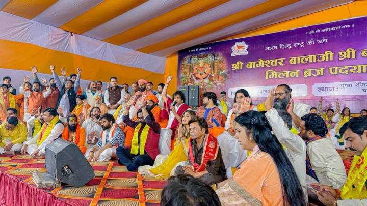 Shilpa Shetty, Ektaa Kapoor And Rajpal Yadav Join Bageshwar Baba’s Padyatra In Mathura