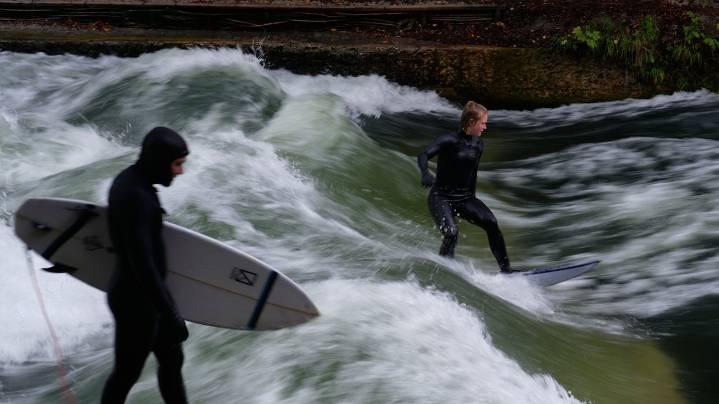 Munich's famous river wave has vanished after a cleanup. Surfers hope it will return soon