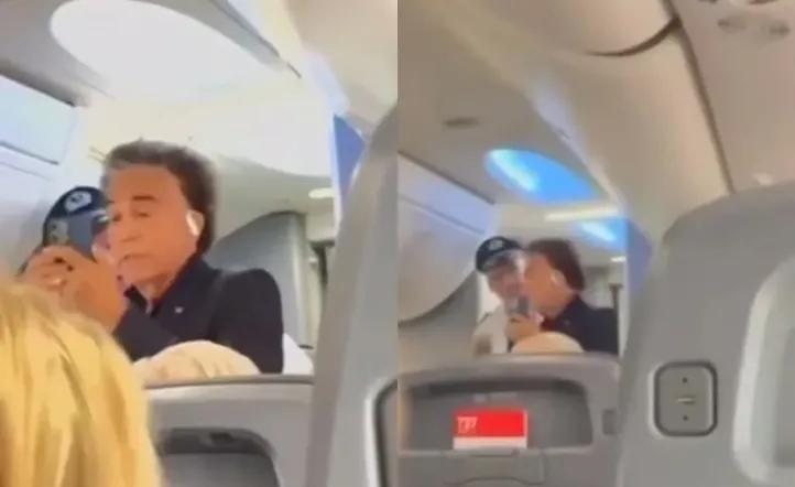 Escándalo en pleno vuelo: expulsaron a El Puma Rodríguez tras un cruce con la tripulación
