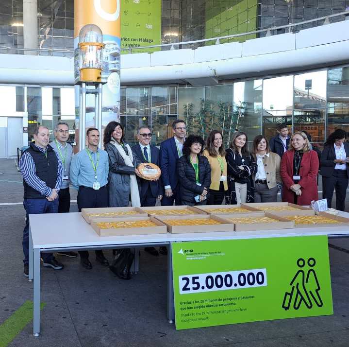 El aeropuerto de Málaga alcanza los 25 millones de pasajeros por primera vez en su historia