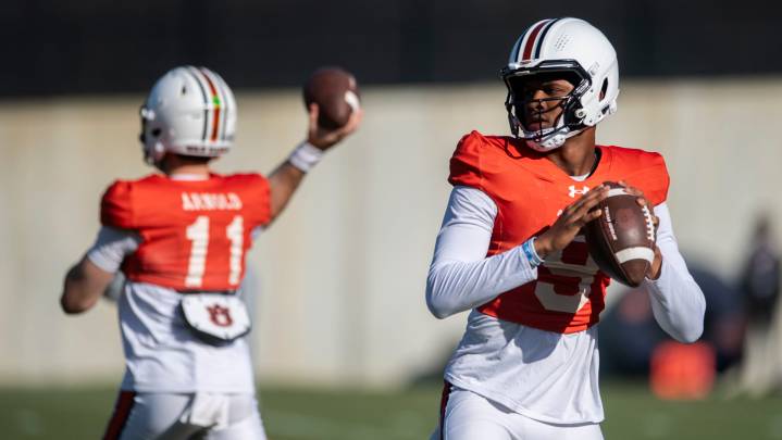 Auburn football reacts to QB Deuce Knight playing against Mercer