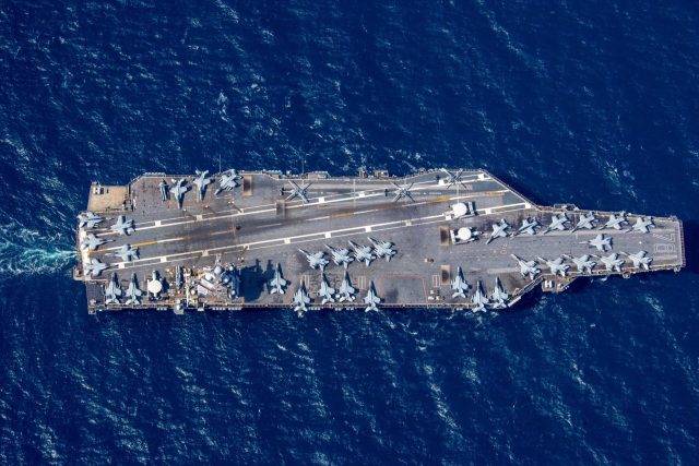 El portaaviones USS Gerald R. Ford cruzó el Paso de Anegada e ingresó al mar Caribe