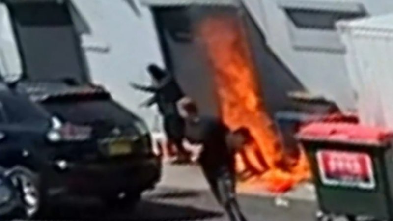 Two arrested over alleged firebomb attack on Adelaide supermarket