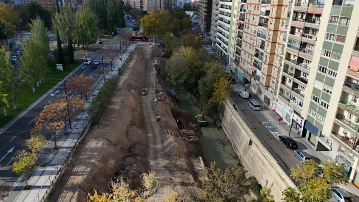 Así se regeneran las riberas del río Huerva en Zaragoza con técnicas de bioingeniería