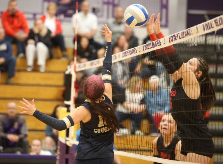 Photo gallery of Romeo vs. Stoney Creek in D1 volleyball district semifinal action