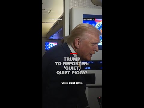 Trump snaps at reporter's Epstein questions: 'Quiet, piggy'