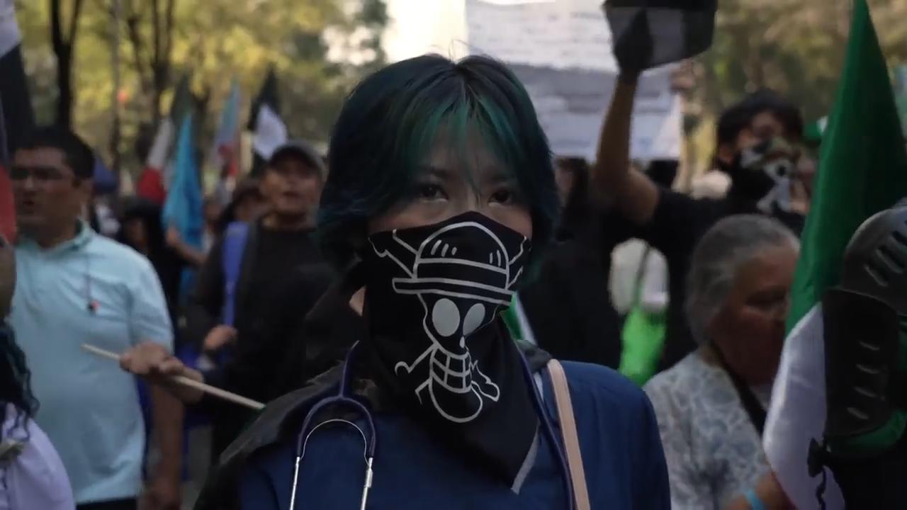 Gen Z protesters rally in Mexico City against Sheinbaum government
