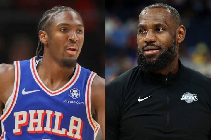 LeBron James Sends 4-word message to Tyrese Maxey for His Exploits in 76ers Win
