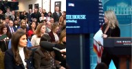 Trump Spox Called Out By CNN’s Kaitlan Collins As She Exits Briefing Amid Jeers