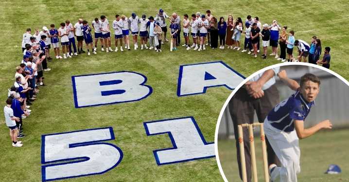 Ben Austin: Cricket oval painted in late teen's honour as teammates prepare to play again