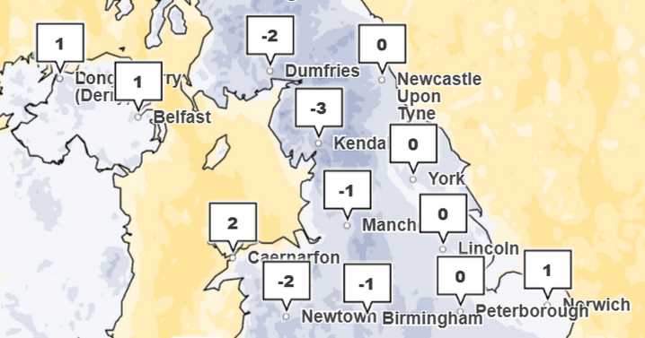 Met Office map shows 62 UK areas where it could snow on Thursday as more warnings issued