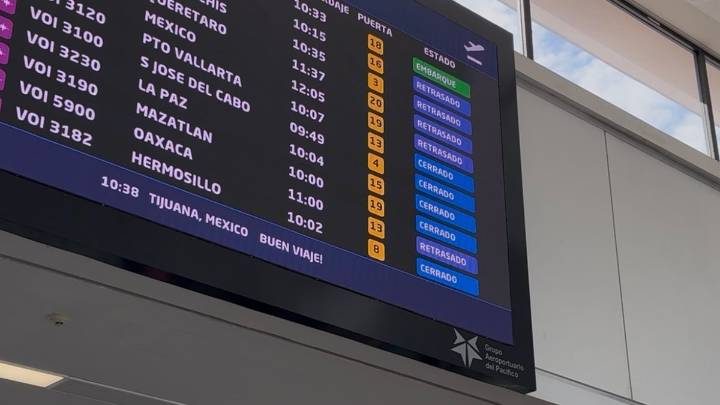 Vuelos afectados por la neblina en el Aeropuerto de Tijuana