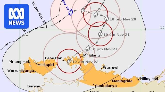 Watch alert issued for NT communities as Tropical Cyclone Fina intensifies east of Darwin