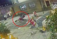 Moment ‘grinch’ on an e-bike snatches Nutcracker statue