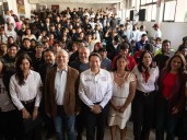 Mario Delgado Carrillo, encabezó asamblea informativa dirigida a la comunidad universitaria para presentar la nueva beca “Gertrudis Bocanegra”  Por Laura Toribio 