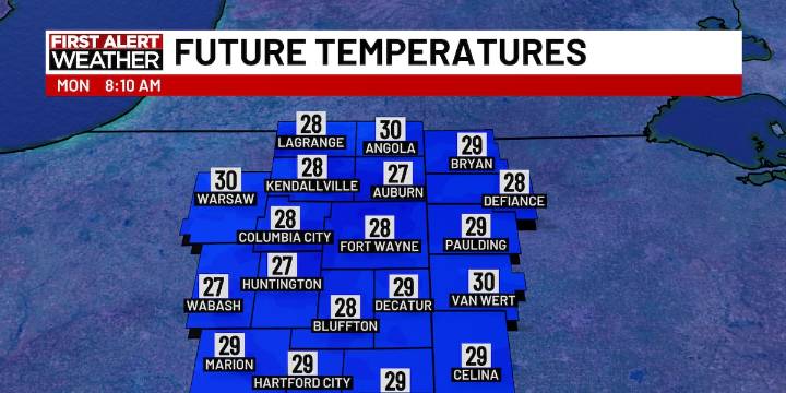 First Alert Forecast: Cool start to work week. Wintry mix, rain returns