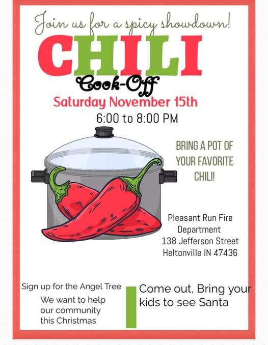 Pleasant Run Fire Department to host Chili Cook