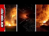 Huge Fireball Explosion in a Buenos Aires Industrial Complex Captured From Land and Air