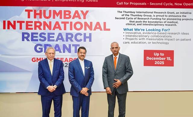 Thumbay International Research Grant second cycle 2025/26: Submission deadline extended to Dec 15