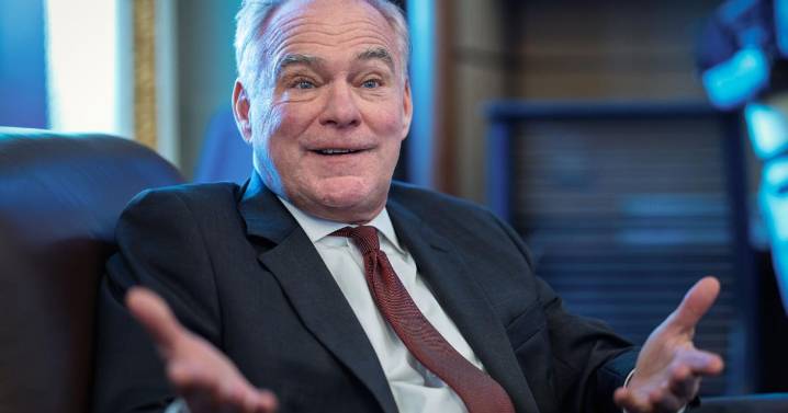 Kaine breaks with Democrats to back deal ending shutdown