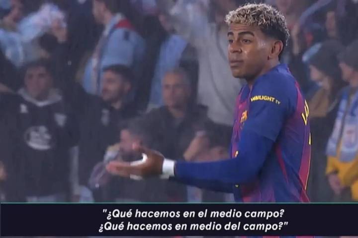 Las quejas de Lamine Yamal en pleno partido contra sus compañeros