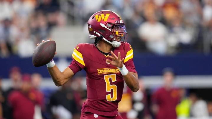 Quarterback Jayden Daniels will start for the Commanders against Seahawks on Sunday night