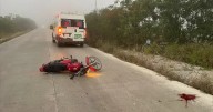 Motociclista derrapa en la Tamuín–Las Palmas y queda inconsciente