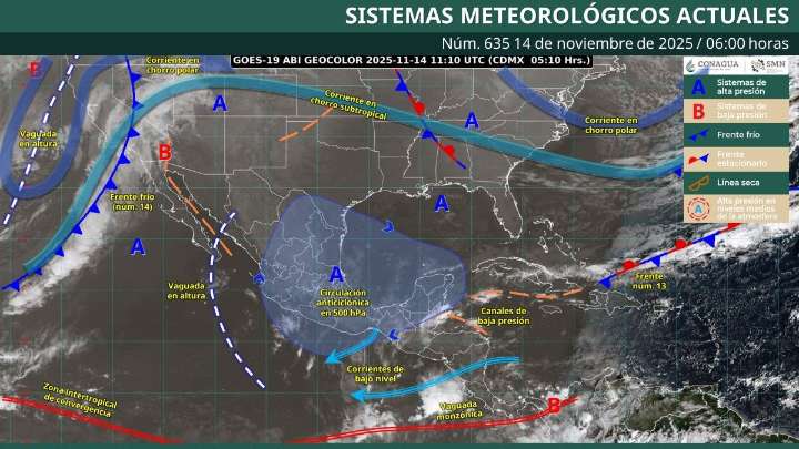 Pronóstico del clima en Quintana Roo para hoy viernes 14 de noviembre 2025