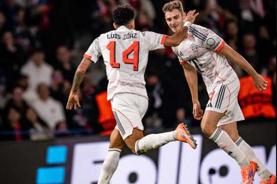 Bayern München dominó 2-1 al PSG con doblete de Luis Díaz