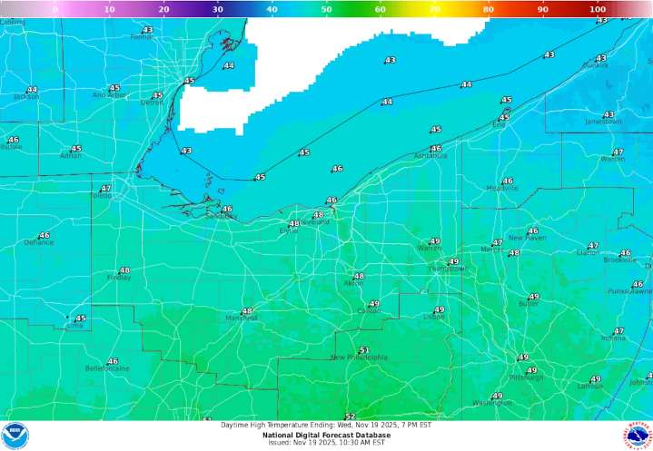 Cloudy but dry midweek in Northeast Ohio before spotty rain showers return
