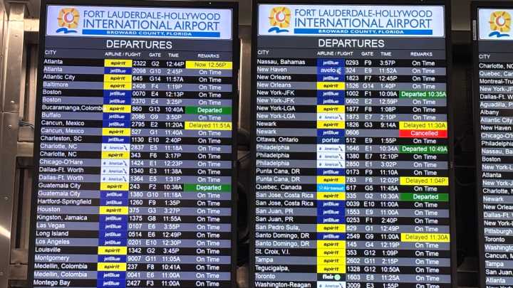 Major flight cancellations strike Florida airports