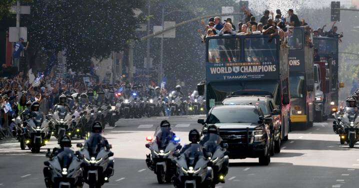 Photos: World Series Champion Dodgers parade through Downtown LA