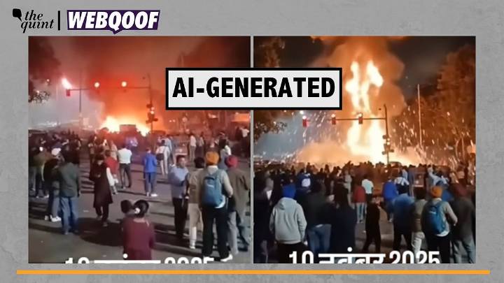 This Video Claiming To Show Explosion Near Delhi's Red Fort Is AI
