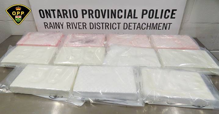 Traffic stop leads to $1M cocaine seizure near Fort Frances