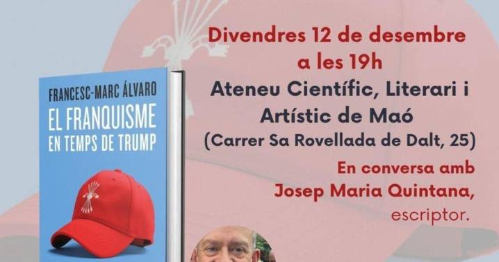 Presentación del libro 'El franquisme en temps de Trump' en Maó
