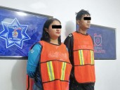 Arrestan a pareja con un arma de fuego calibre 9 milímetros y cristal