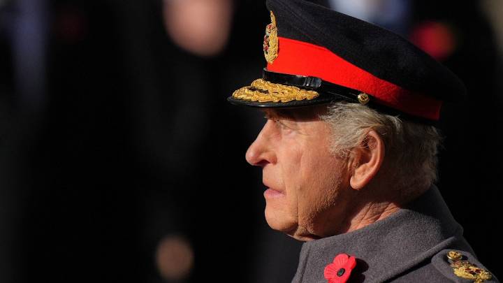 Emotional King Charles leads poignant tributes at Remembrance Sunday service