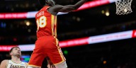 Gueye scores career-high 21 points as banged-up Hawks snap Lakers’ 5